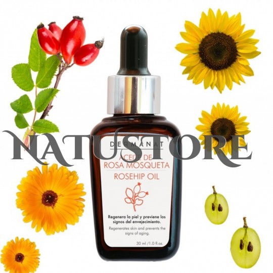 Aceite rosa mosqueta - Mezcla de aceite de Rosa Mosqueta, Caléndula, Girasol y Semilla de Uva. 100% Natural