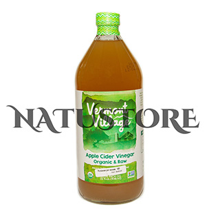 Vinagre orgánico importado de sidra de manzana con madre marca Vermont Village