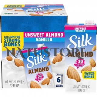Paquete importado de 6 bebidas de almendras marca Silk